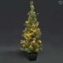 Декоративна коледна настолна елха на батерии в саксия, 50 LED, 90см, снимка 2