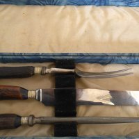 Комплект нож, вилица, масат James Allen Sheffield, снимка 3 - Антикварни и старинни предмети - 39526592