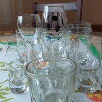 Стъклени чаши единични бройки по 0,70, снимка 1 - Чаши - 39230602