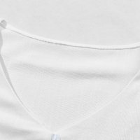 Дамска блуза в бяло с дълги ръкави с пискюли, от вискоза и лен, снимка 10 - Блузи с дълъг ръкав и пуловери - 44382552