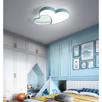 Полилей таванна лед LED лампа с дистанционно управление сърце син цвят, снимка 2 - Лампи за таван - 34016814