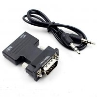 Адаптер HDMI към VGA + audio конвертор HDMI to VGA, снимка 5 - Кабели и адаптери - 39919887