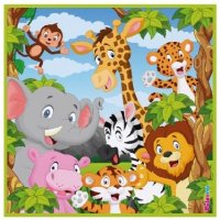 весели зоо диви джунгла сафари животни 8 бр парти салфетки за рожден ден