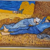  Van gogh ,Винсент  Ван Гог replica,реплика масло и акрил , снимка 3 - Картини - 41143637