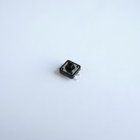 Малък бутон 4pin 12x12x7,3mm незадържащ НО черен 12V 0,05A H=4mm, снимка 1 - Друга електроника - 42603351