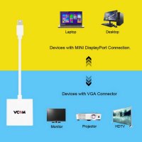 Адаптер mini Display Port DP M / VGA , 1080p, снимка 2 - Кабели и адаптери - 35948045