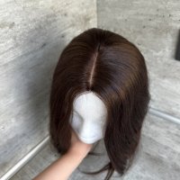 Дамско тупе💯 Човешка коса Шоколад, снимка 5 - Аксесоари за коса - 41460573