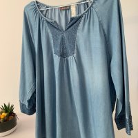 Дънкова блуза в размер L, снимка 8 - Блузи с дълъг ръкав и пуловери - 44175192