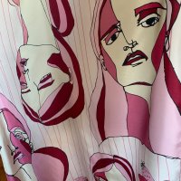 Голям копринен шал ( десен женски лица), снимка 3 - Шалове - 40223699
