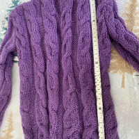 Жилетка за момиче, ръчно плетиво, ново, снимка 5 - Детски пуловери и жилетки - 44724449