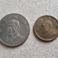 Монети. Тайван . 1 и 10 тайвански долара. 2 бройки. , снимка 3 - Нумизматика и бонистика - 39654259