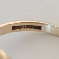 Английски Дамски златен 375 проба пръстен с циркони, снимка 7 - Пръстени - 39351001