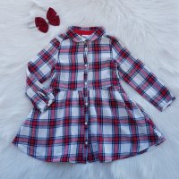 Карирана рокля H&M 2-3 години , снимка 2 - Детски рокли и поли - 39081932