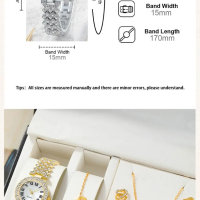 Луксозен комплект часовник с аксесоари, снимка 2 - Дамски - 44513848