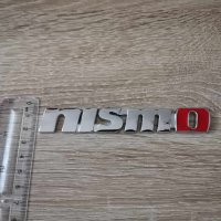 Nissan Nismo Нисмо сребрист с червено надпис стикер, снимка 3 - Аксесоари и консумативи - 41599089