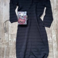 Нова елестична елегантна бандажна черна парти рокля изчистен класически модел , снимка 13 - Рокли - 39576816