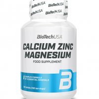 BIOTECH USA Calcium Zinc Magnesium 100 Tabs., снимка 1 - Хранителни добавки - 23106901