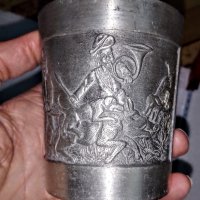 Релефни Чаши от калаено-сребърна сплав, снимка 5 - Антикварни и старинни предмети - 39284581