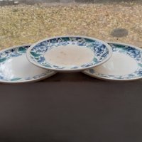 Лот от три порцеланови чинии Staffordshire England, снимка 2 - Антикварни и старинни предмети - 34751895