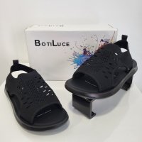 Удобни дамски сандали с ластик в черен цвят , снимка 4 - Сандали - 41488877