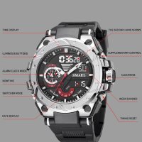 SMAEL Silver Black 8060 Мъжки спортен кварцов и цифров часовник., снимка 7 - Мъжки - 40790993