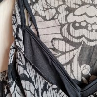 Елегантна блуза потник, в черна щампа , снимка 6 - Корсети, бюстиета, топове - 39568519
