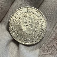 10 крони 1944 г, Словакия - сребърна монета, снимка 3 - Нумизматика и бонистика - 41317819