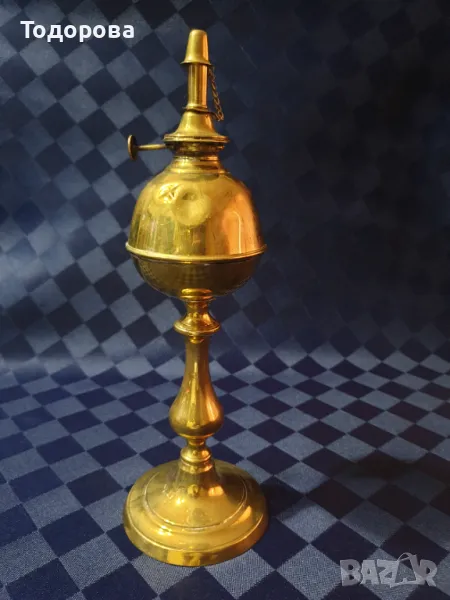 Елегантна месингова лампа с форма на свещник, снимка 1