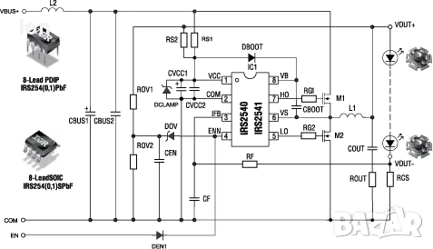 IRS2540 мощен полумостов светодиоден драйвер , снимка 1