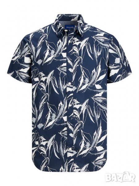 JACK & JONES Риза JORCRAYON AOP SHIRT SS LN, снимка 1