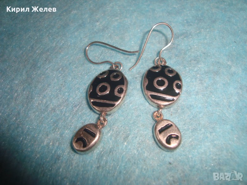 PRIOLI ЕМАЙЛИРАНИ СРЕБЪРНИ МАРКОВИ ОБЕЦИ СРЕБРО 925 БУТИКОВИ АРТ ИЗРАБОТКА 25745, снимка 1