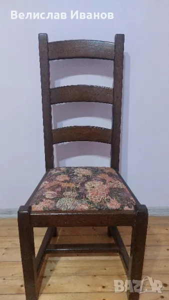 Винтидж трапезен стол от масивно дърво. Пефектно състояние. , снимка 1