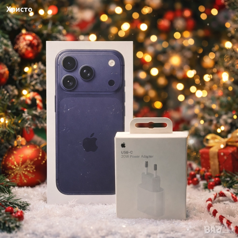 НОВ!!! Apple iPhone 17 Pro, 256GB, 5G, Deep Blue + подарък оригинален адаптер Apple , снимка 1