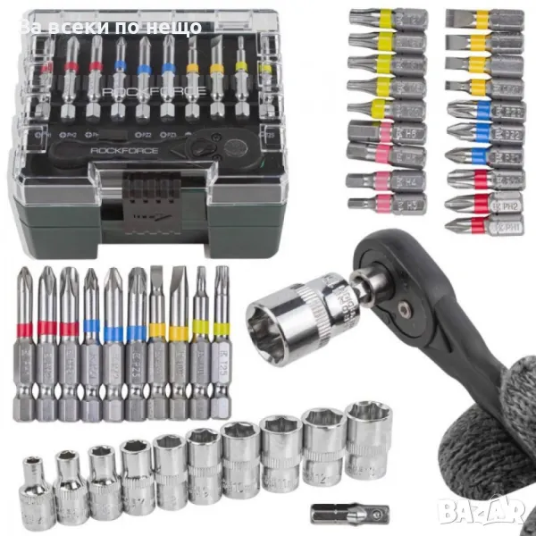 Мини гедоре 41 части 1/4'' RockForce, снимка 1