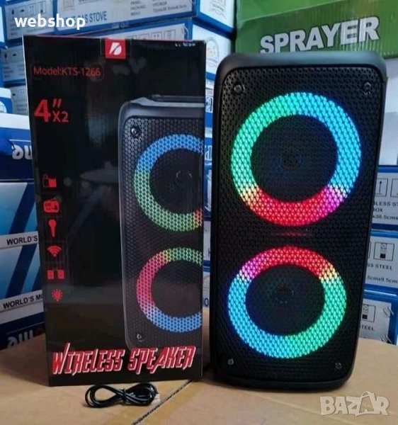 КАРАОКЕ ТОНКОЛОНА KTS-1266 С МИКРОФОН И ДИСТАНЦИОННО, снимка 1