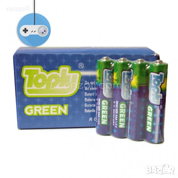 Батерии Sky Green Toply Green, R03 Комплект 40 броя в два размера, снимка 1