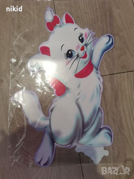 Коте Мари Marie самозалепващ стикер лепенка за стена и мебел, снимка 1