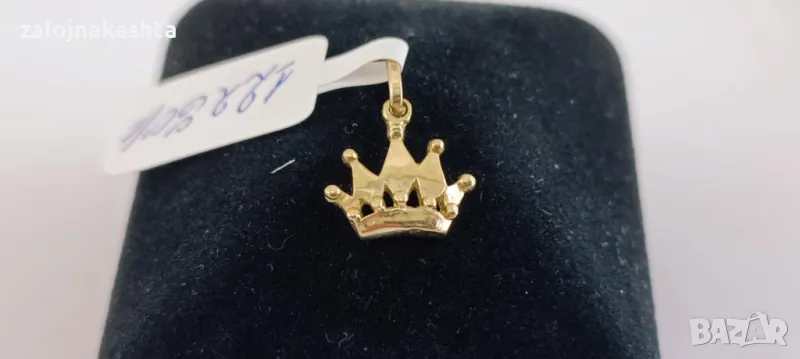Нова Златна висулка корона-0,85гр/14кр, снимка 1