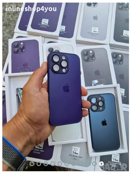 Матов Стъклен Кейс за Apple iPhone 13 / 14 / 14 Pro / Max / Plus, снимка 1