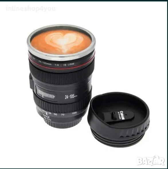 Ново! ХИТ! Чаша за чай, кафе и др напитки във формата на обектив, снимка 1