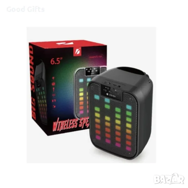 Преносима безжична тонколона KTS 1841 6.5" BLUETOOTH, MP3, SD, светлинни ефекти, снимка 1