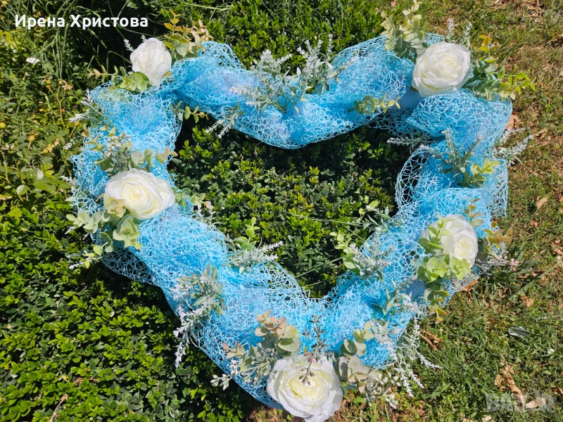 Украса/декорация за сватбен автомобил с вакуум. Налична! , снимка 1