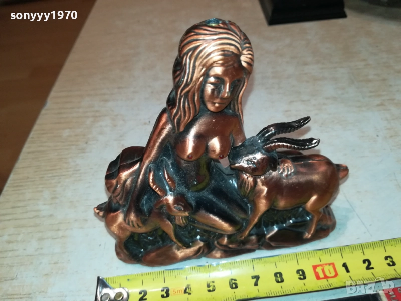 ЖЕНА С КОЗЛЕТА-МЕТАЛНА ЗАПАЛКА 0709251707LCHERY, снимка 1