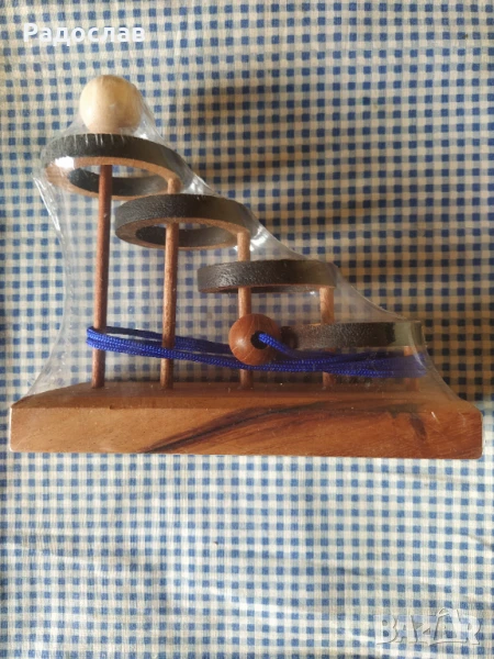 логически дървен пъзел, снимка 1