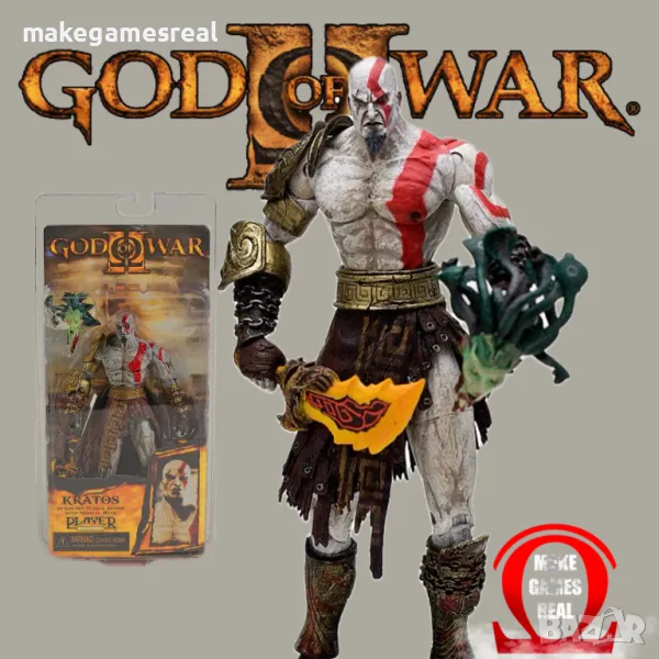 Екшън фигура God of War 2 - Kratos with Medusa Head, снимка 1