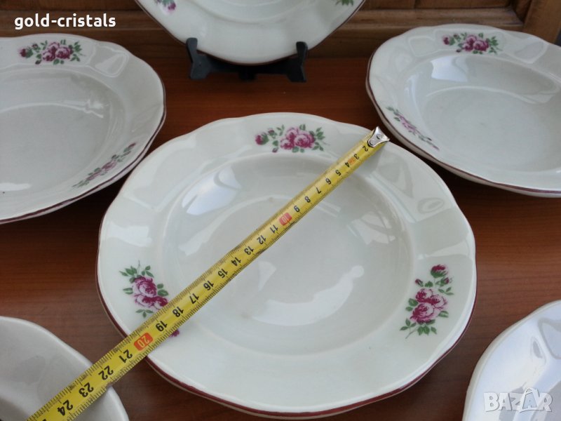 Стар български порцелан чинии дълбоки, снимка 1