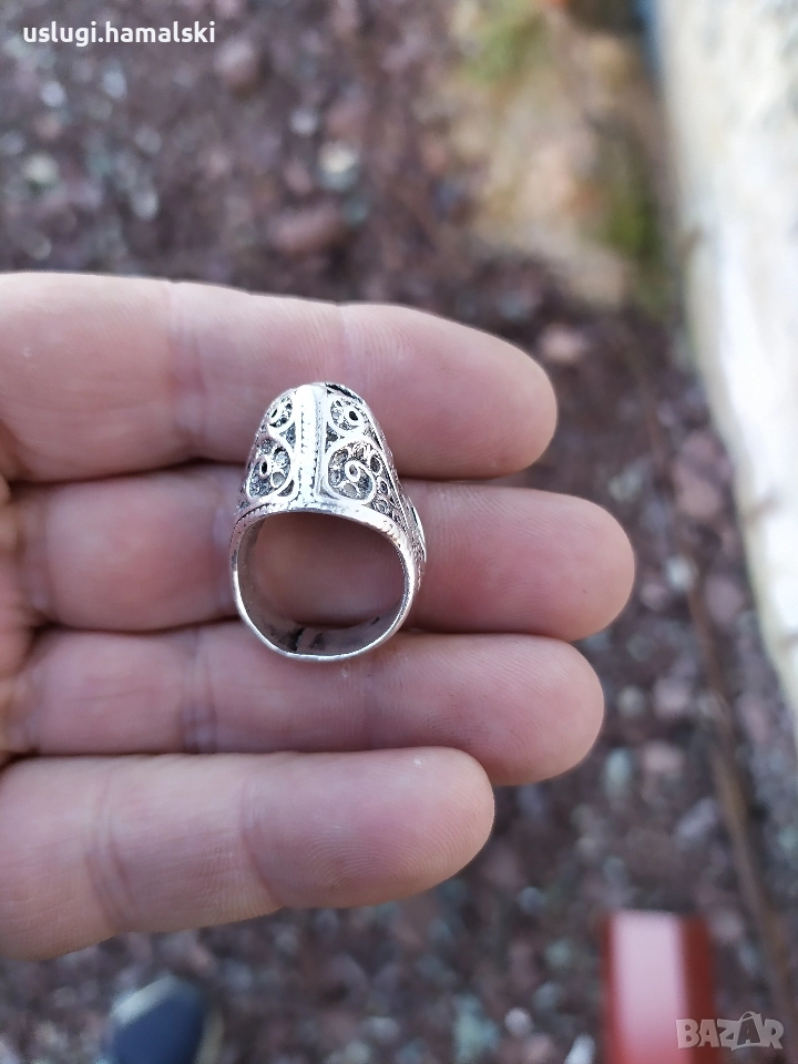 Много стар сребърен пръстен, снимка 1