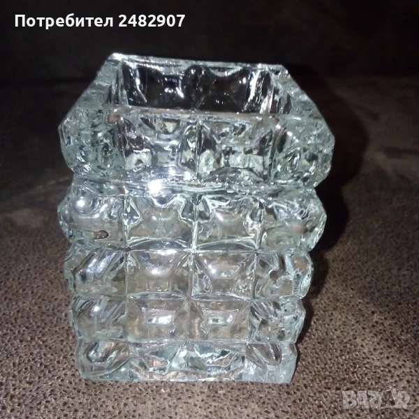 Стара стъклена ваза , снимка 1