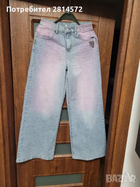 Нови дамски дънки с розов ефект на Wang, снимка 1