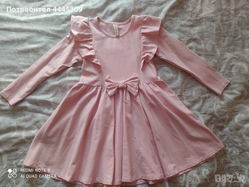 Разкошна рокличка с дълъг ръкав р.122, снимка 1